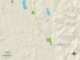 Political Map of Hinesburg, VT Prints