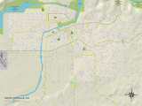 Political Map of South Oroville, CA Posters