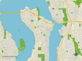 Carte politique de Mercer Island, WA Affiches