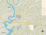 Political Map of Lincoln, AL Posters