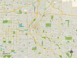 Political Map of Denver, CO Posters