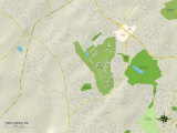 Political Map of Pike Creek, DE Prints