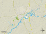 Political Map of Seaford, DE Print