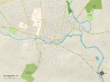 Carte politique de Willimantic, CT Affiches