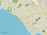 Carte politique de Santa Monica, CA Poster