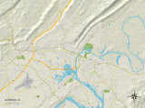 Political Map of Gadsden, AL Posters