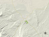 Political Map of Lander, WY Print