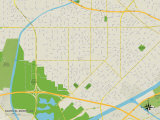 Political Map of South El Monte, CA Prints