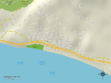Political Map of Summerland, CA Prints