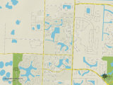 Political Map of Lakeside Green, FL Prints