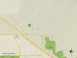 Political Map of Thousand Palms, CA Prints