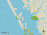 Political Map of Manasota Key, FL Prints