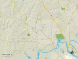 Political Map of Prattville, AL Prints