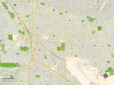 Political Map of Tucson, AZ Prints