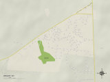 Political Map of Wright, WY Prints