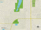Political Map of Ridgecrest, FL Prints