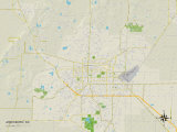 Political Map of Jonesboro, AR Prints