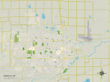 Political Map of Greeley, CO Posters