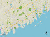 Carte politique de Darien, CT Affiches