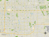 Political Map of Gilbert, AZ Print