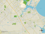Political Map of League City, TX Prints