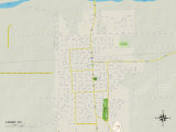 Political Map of Lamar, CO Prints