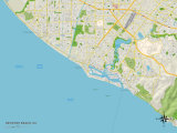 Political Map of Newport Beach, CA Poster