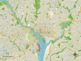 Political Map of Washington, DC Posters