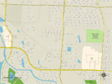 Political Map of Mangonia Park, FL Posters