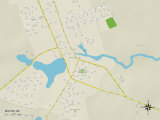Political Map of Milton, DE Print