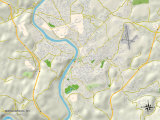 Carte politique de Morgantown, WV Posters