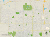 Political Map of West Valley City, UT Prints