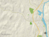 Political Map of West Brattleboro, VT Prints