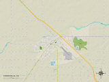 Political Map of Chowchilla, CA Print