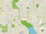 Carte politique de Redmond, WA Photographie