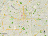 Political Map of Atlanta, GA Posters