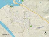Political Map of Russellville, AR Prints