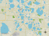 Political Map of Winter Haven, FL Kunstdrucke
