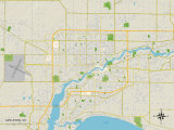 Political Map of Appleton, WI Posters