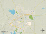 Political Map of San Angelo, TX Posters