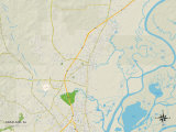 Political Map of Saraland, AL Posters
