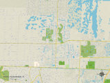 Political Map of Royal Palm Beach, FL Prints