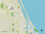 Political Map of Port Orange, FL Posters