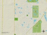 Political Map of Lakewood Park, FL Prints