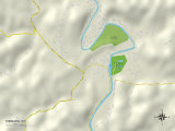 Political Map of Tornado, WV Print