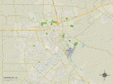 Political Map of Lafayette, LA Prints