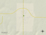Political Map of Blue Grass, IA Prints