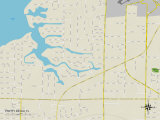 Political Map of Pretty Bayou, FL Posters