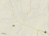 Political Map of Gordo, AL Prints