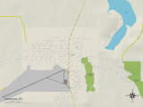 Political Map of Saratoga, WY Prints